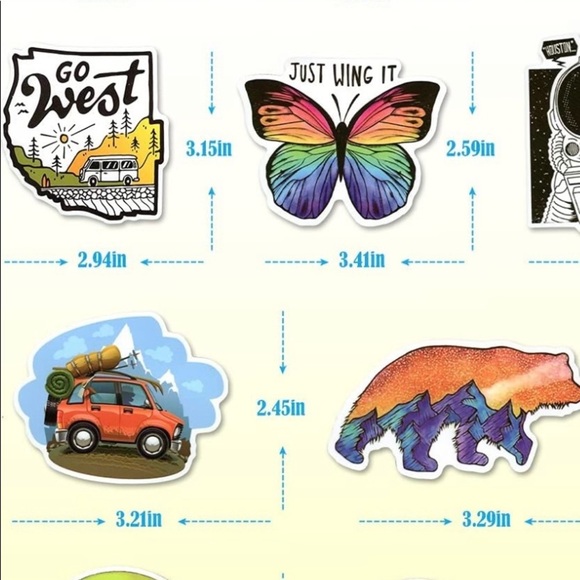 20 Random Stickers | Colorful VSCO Waterproof Vinyl Stickers - Picture 6 of 7